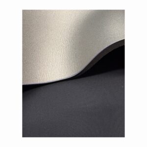 Neoprene Sheico Foderato Nero - Spalmato Liscio Titanio Argento