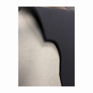 Neoprene NJN Foderato Superstretch Nero – Spalmato titanio liscio Argento