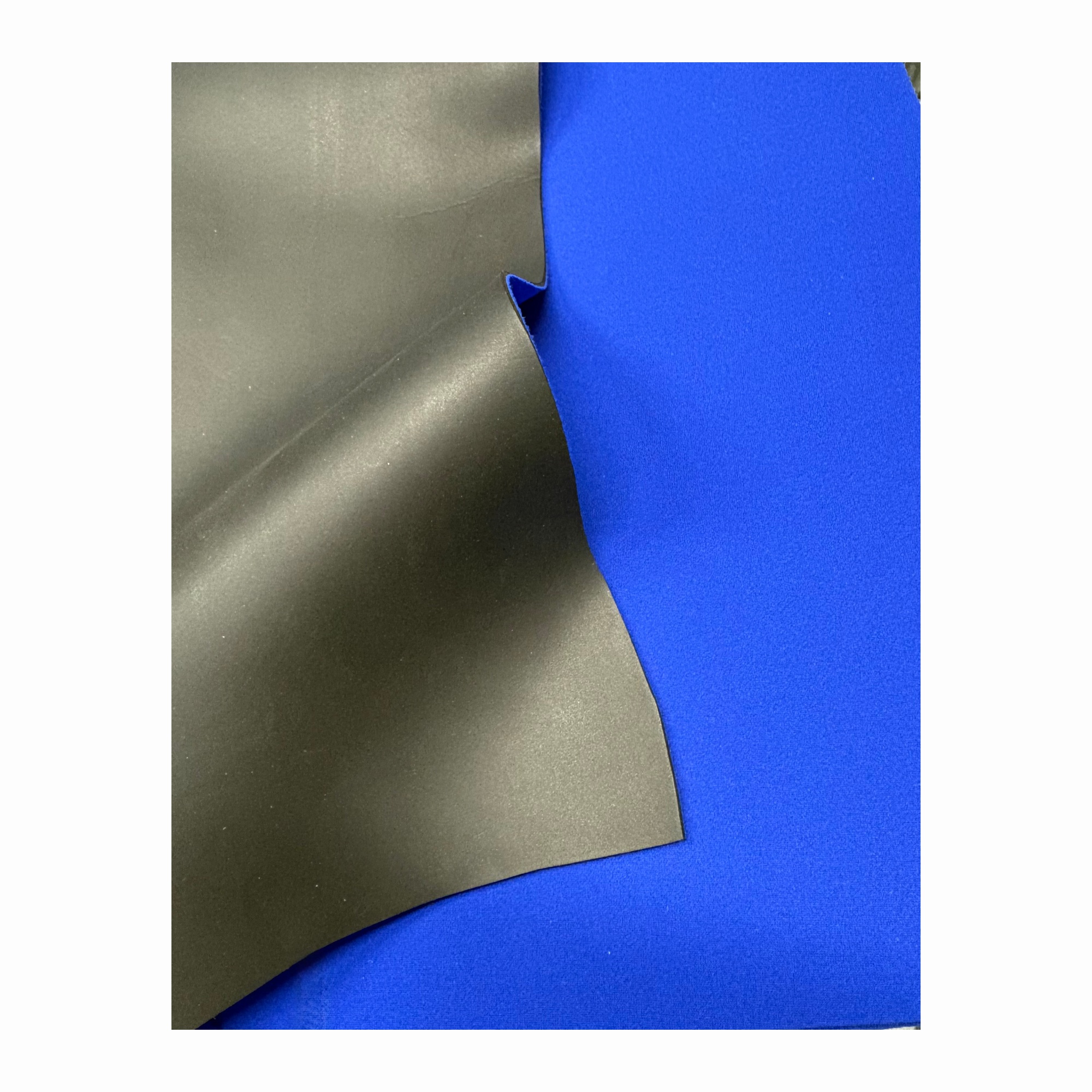 Neoprene NJN Liscio Nero - Foderato Superstretch Blu